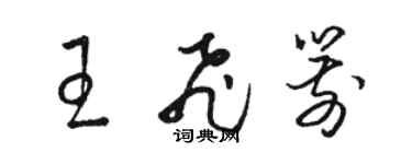骆恒光王飞箭草书个性签名怎么写