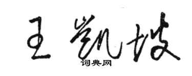 骆恒光王凯坡草书个性签名怎么写