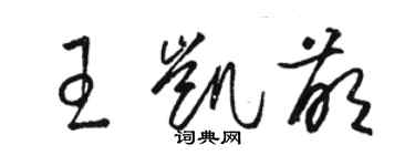骆恒光王凯萌草书个性签名怎么写