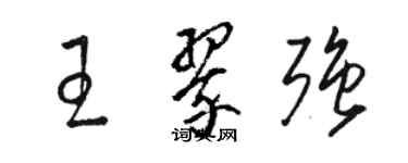 骆恒光王翠强草书个性签名怎么写