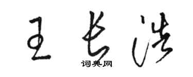 骆恒光王长浩草书个性签名怎么写