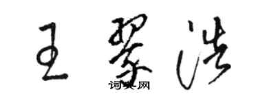 骆恒光王翠浩草书个性签名怎么写