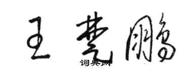 骆恒光王楚鹏草书个性签名怎么写