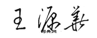 骆恒光王源华草书个性签名怎么写