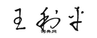 骆恒光王利平草书个性签名怎么写