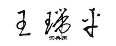 骆恒光王瑞平草书个性签名怎么写