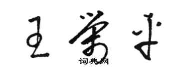 骆恒光王荣平草书个性签名怎么写