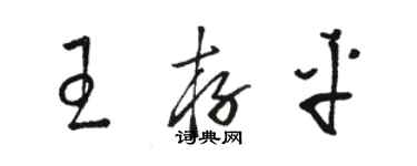 骆恒光王存平草书个性签名怎么写