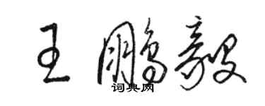 骆恒光王鹏毅草书个性签名怎么写