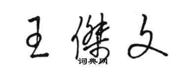 骆恒光王杰文草书个性签名怎么写