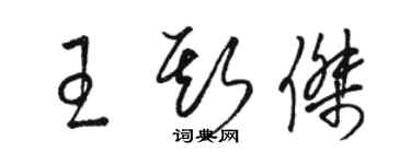 骆恒光王斯杰草书个性签名怎么写