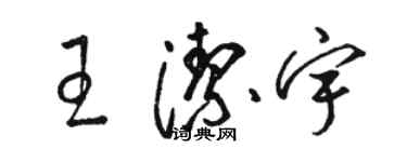 骆恒光王洁宇草书个性签名怎么写
