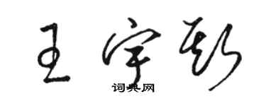 骆恒光王宇斯草书个性签名怎么写