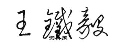骆恒光王铁毅草书个性签名怎么写