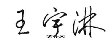 骆恒光王宇淋草书个性签名怎么写