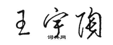骆恒光王宇陶草书个性签名怎么写