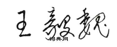 骆恒光王毅魏草书个性签名怎么写