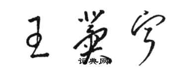 骆恒光王冀宁草书个性签名怎么写