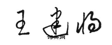 骆恒光王建将草书个性签名怎么写