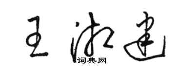 骆恒光王湘建草书个性签名怎么写