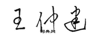 骆恒光王仲建草书个性签名怎么写