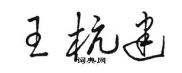 骆恒光王杭建草书个性签名怎么写