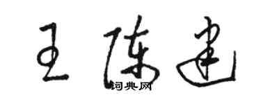骆恒光王陈建草书个性签名怎么写