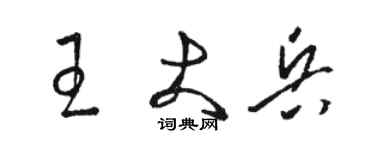 骆恒光王大兵草书个性签名怎么写