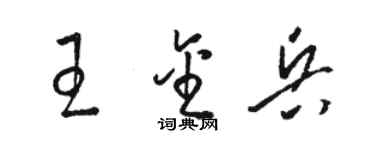 骆恒光王金兵草书个性签名怎么写
