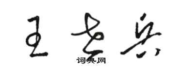 骆恒光王世兵草书个性签名怎么写