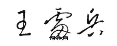 骆恒光王雷兵草书个性签名怎么写