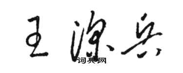 骆恒光王深兵草书个性签名怎么写