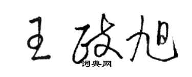 骆恒光王政旭草书个性签名怎么写