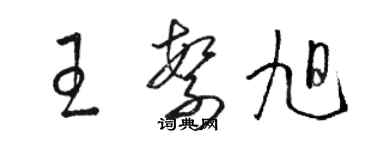 骆恒光王繁旭草书个性签名怎么写