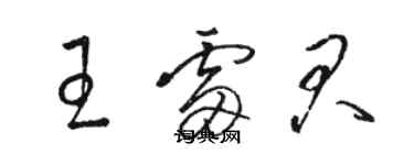骆恒光王雷君草书个性签名怎么写