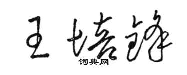 骆恒光王培锋草书个性签名怎么写