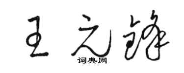 骆恒光王元锋草书个性签名怎么写