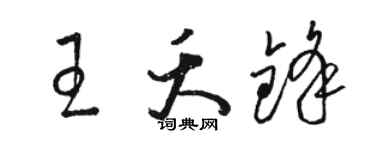 骆恒光王夭锋草书个性签名怎么写