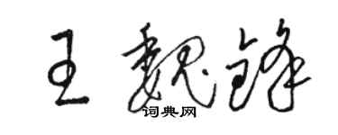 骆恒光王魏锋草书个性签名怎么写