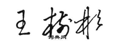 骆恒光王树彬草书个性签名怎么写