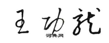 骆恒光王功龙草书个性签名怎么写