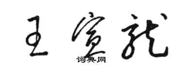 骆恒光王宣龙草书个性签名怎么写