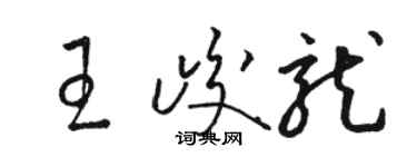 骆恒光王峻龙草书个性签名怎么写