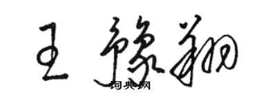 骆恒光王豫翔草书个性签名怎么写