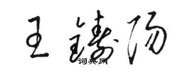 骆恒光王铸阳草书个性签名怎么写