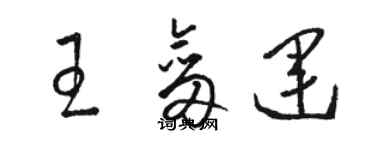 骆恒光王剑运草书个性签名怎么写