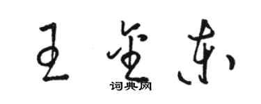 骆恒光王金东草书个性签名怎么写