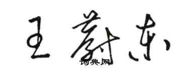 骆恒光王蔚东草书个性签名怎么写