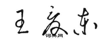 骆恒光王夏东草书个性签名怎么写