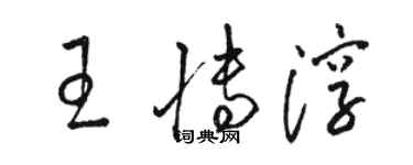 骆恒光王博淳草书个性签名怎么写